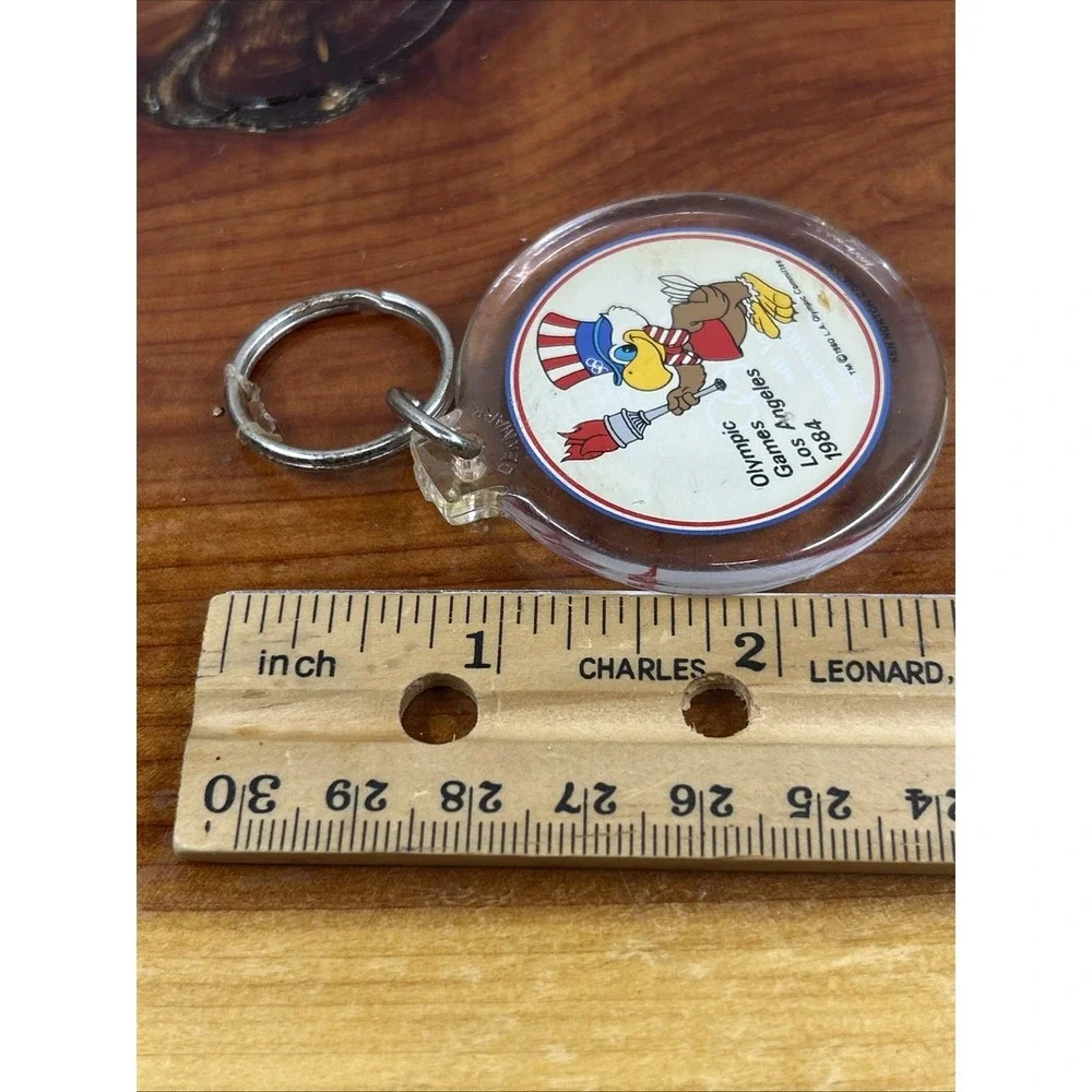 Vintage 1984 Olympics SAM THE EAGLE key ring keyring keychain